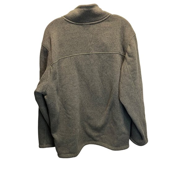 The North Face Mens XL Olive Green Half-Zip Sweater Fleece Pullover With Sleeve - Picture 3 of 9